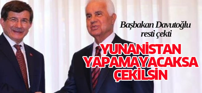 Davutoğlu, Kıbrıs konusunda resti çekti