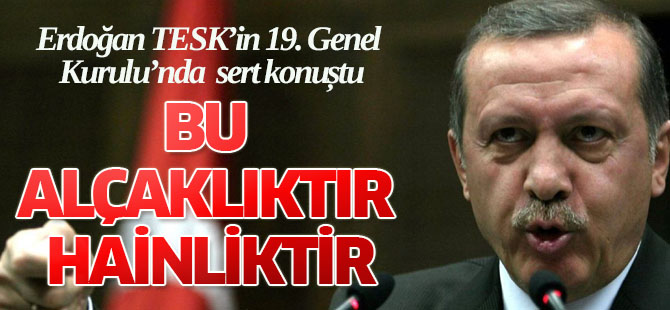 Erdoğan: Bu alçaklıktır, hainliktir