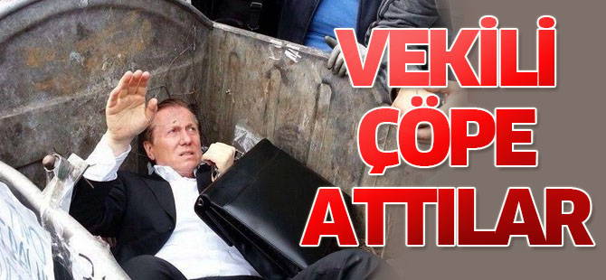 Ukrayna'da milletvekilini çöpe attılar
