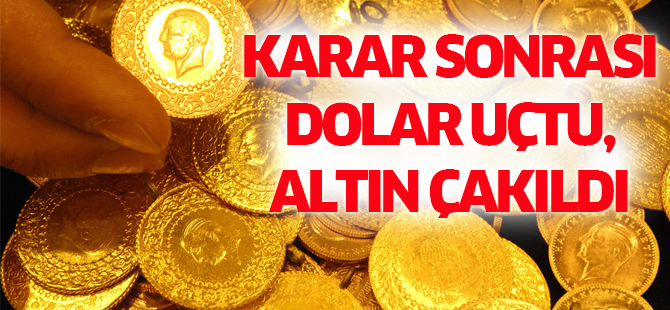 Karar sonrası dolar uçtu, altın çakıldı