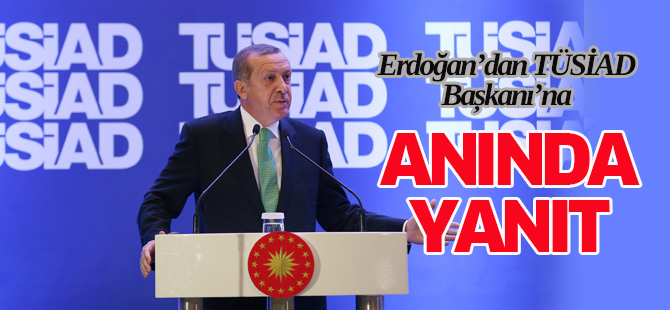 Erdoğan'dan TÜSİAD Başkanı'na kutuplaşma yanıtı