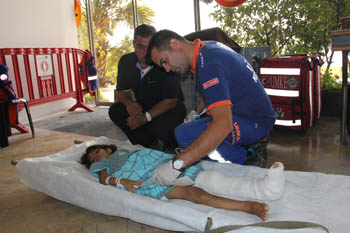 İlk müdahale havaalanında yapıldı