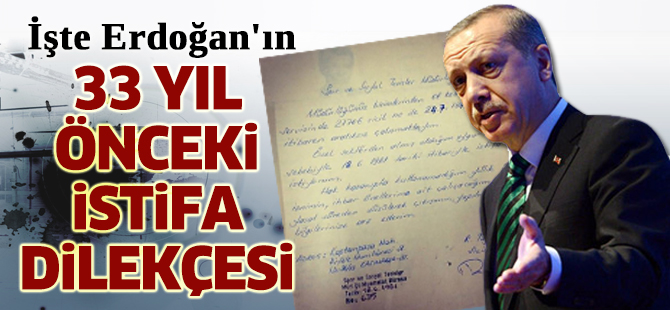 İşte Erdoğan'ın İETT'den istifa dilekçesi