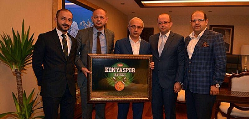 Konyaspor Basketbol’dan Bakan Lütfi Elvan’a ziyaret