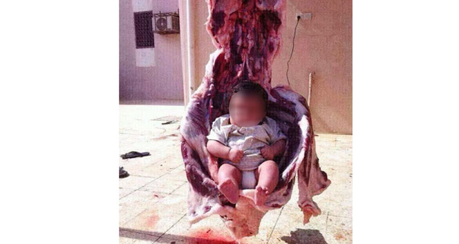 Tepki çeken görüntü! Kurbanı salıncak yapıp...