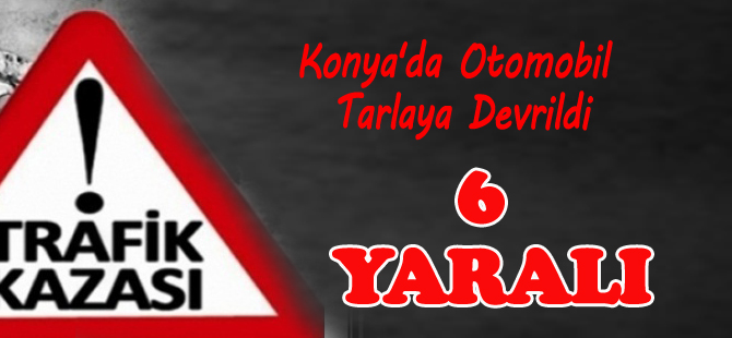 Konya'da Otomobil Tarlaya Devrildi: 6 Yaralı