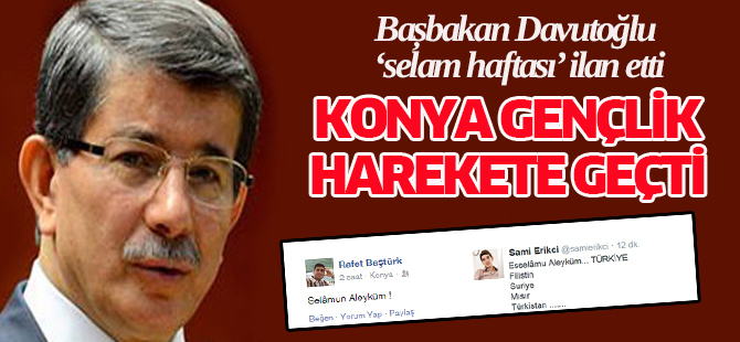 Davutoğlu ilan etti Konya Gençliği coştu