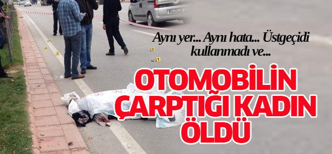 Otomobilin çarptığı  yaşlı kadın öldü
