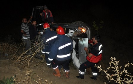 Konya’da otomobil şarampole yuvarlandı: 2 yaralı
