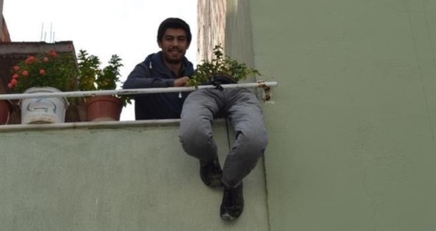 'Saksı adam' korkuttu
