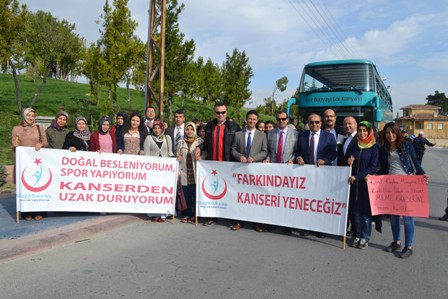Kansersiz bir hayat için yürüdüler