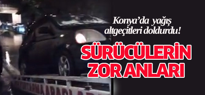 Altgeçit su doldu trafik kilitlendi