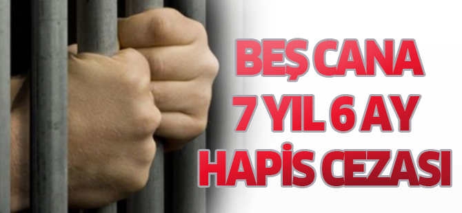 Beş cana 7 yıl 6 ay hapis cezası