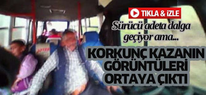 Öğrenci servisi kazası saniye saniye görüntülendi