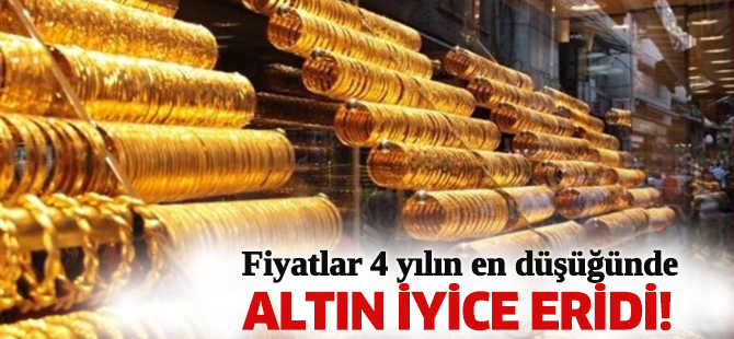 Altın iyice eridi! Fiyatlar 4 yılın en düşüğünde