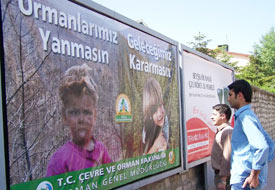 Orman yangınlarına AFİŞLİ uyarı