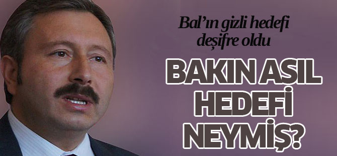 İdris Bal'ın gizli hedefi bakın neymiş!