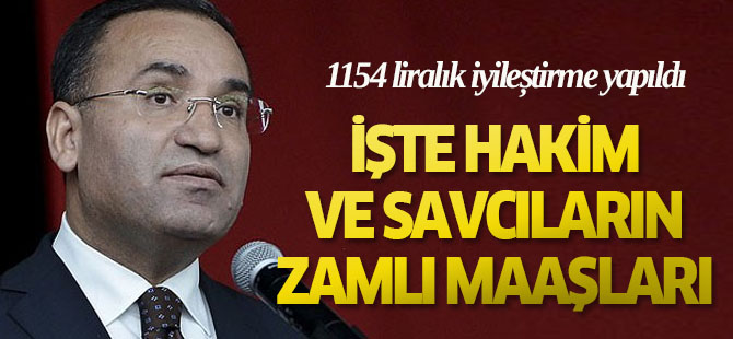 Hakim ve Savcıların Maaşlarına 1154 TL Zam