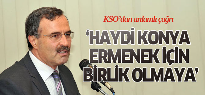 "Haydi Konya  Ermenek için birlik olmaya"