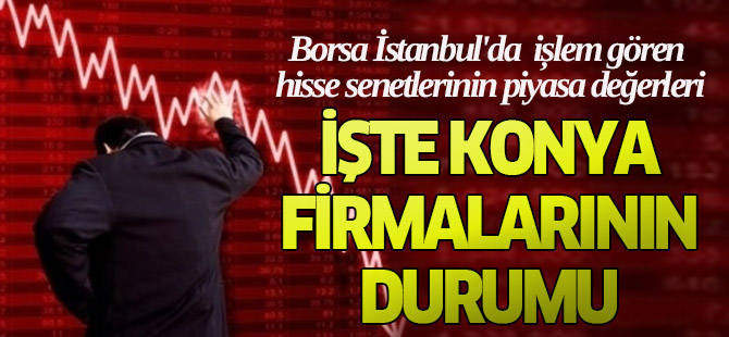 İşte Konya firmalarının değerleri