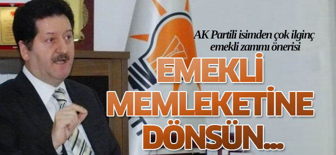 AK Partili isimden çok ilginç emekli zammı önerisi