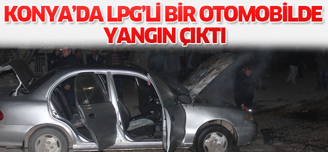 Konya'da Otomobil Yangını
