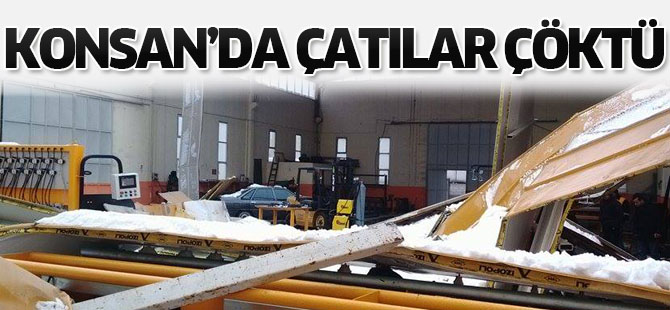 KONSAN Sanayii'nde çatılar çöktü