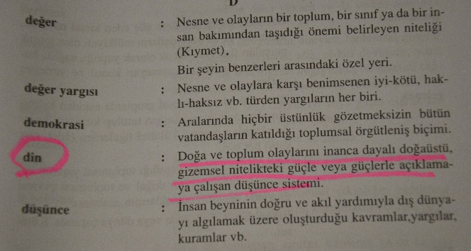 Liselerde okutulan sosyoloji kitabında akıllara ziyan 'din' tarifi