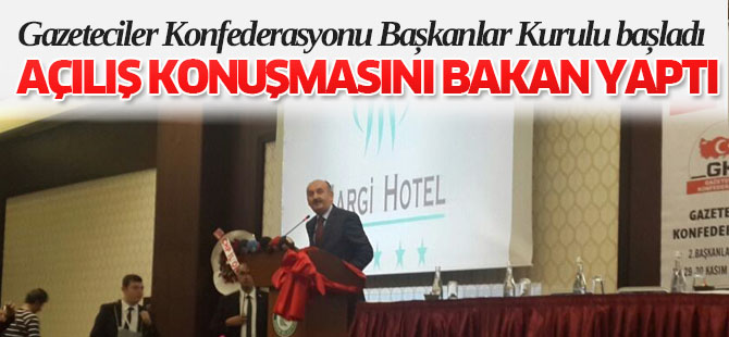Gazeteciler Konfederasyonu Başkanlar Kurulu başladı