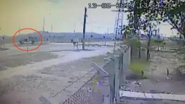 Tır'ın Otomobili Biçtiği Kaza Güvenlik Kamerasında