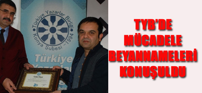 TYB Konya Şubesi'nde Millî Mücadele Dönemi Beyannameleri Konuşuldu
