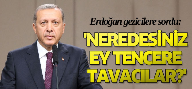 Erdoğan: Neredesiniz ey tencere tavacılar?