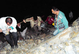 350 metrelik uçuruma yuvarlandı