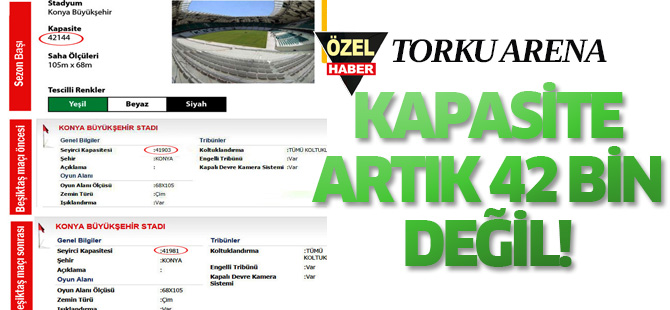 ARTIK KAPASİTESİ 42 BİN DEĞİL!
