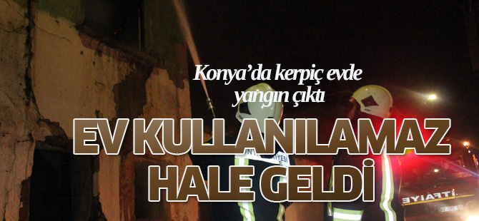 Kullanılmayan evde yangın çıktı
