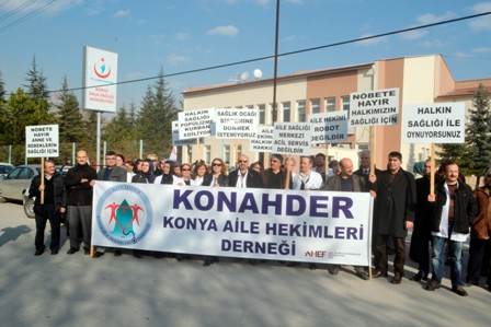 Aile hekimliği eylem yaptı