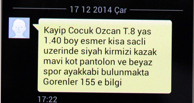 Kayıp çocuklar için SMS uygulaması başladı
