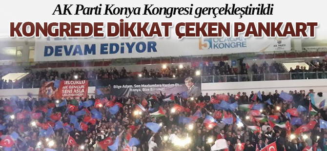 Kongrede dikkat çeken pankart!