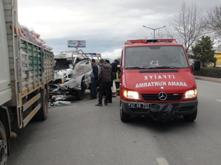 Konya'da feci kaza: 1 yaralı