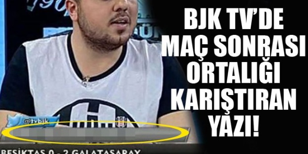 BJK TV'de maç sonrası olay yazı!