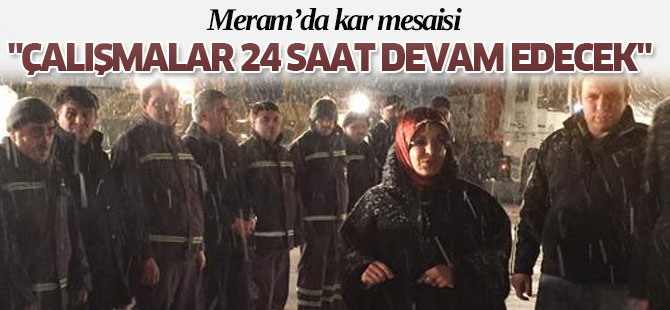 MERAM'DA KAR MESAİSİ