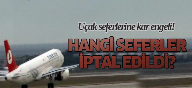 Uçak seferlerine kar engeli! Hangi seferler iptal oldu?