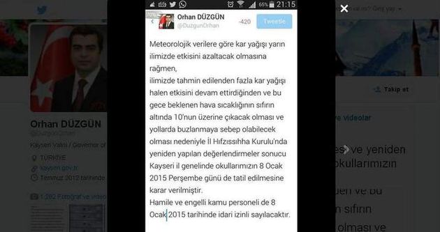 Sahte twitter hesabı açarak okulları tatil ettiler