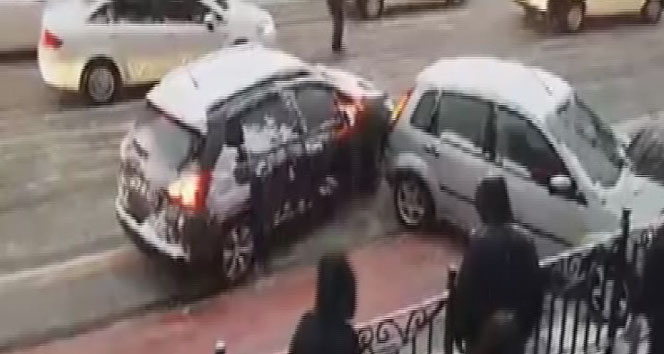 Kazayı tempo tutarak izlediler!