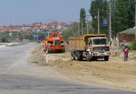 Antalya yolunda duble yol çalışması