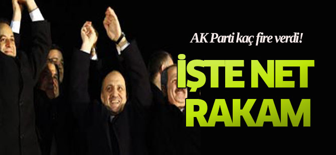 AK Parti kaç fire verdi! İşte net rakam