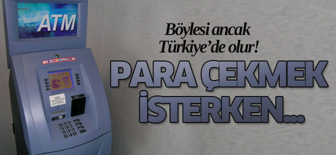 Atm'den para çekmek isterken boşluğa Düşüp Yaralandı