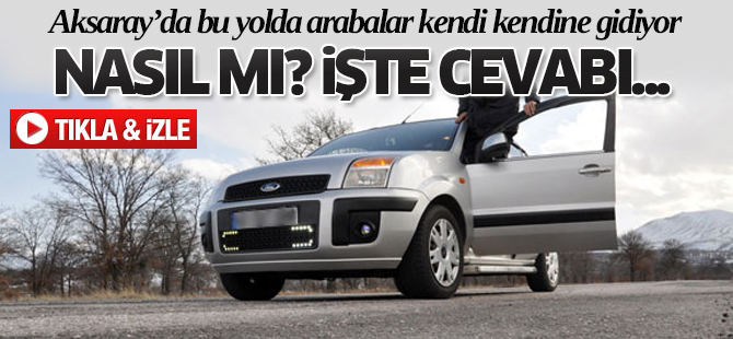 Bu yolda arabalar kendi kendine gidiyor