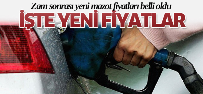 Yeni Mazot Fiyatları Belli Oldu