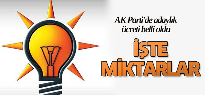 AK Parti'de adaylık ücreti belli oldu